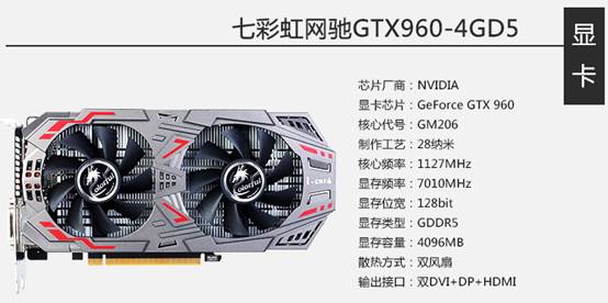 显卡:七彩虹gtx960-4gd5网驰版